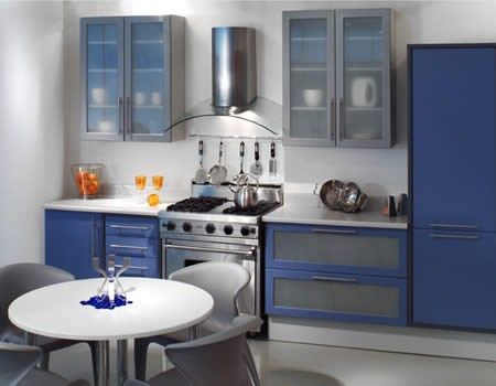 Cocinas moderna azul blanca y gris – casa web Imagenes de cocinas gris y blanca