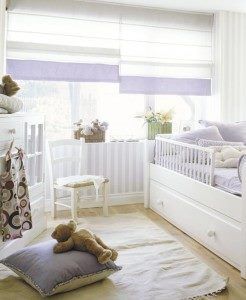 dormitorio bebe blanco y lavanda