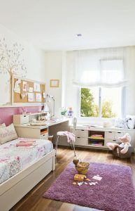 dormitorios infantiles con muebles blancos