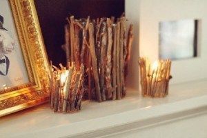 Porta velas con estilo rustico reciclado