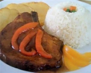 Como hacer costillas de cerdo a la tutuma con duraznos
