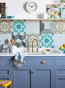 ceramicas estampadas para pared de cocina