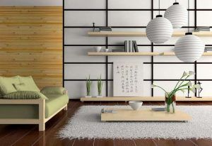 sala de estar moderna japonesa