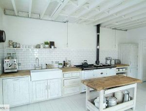 cocina blanca victoriana rustica