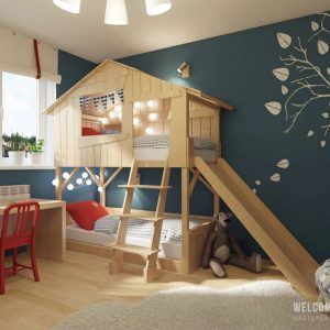 dormitorio para dormir jugar y estudiar para nenes