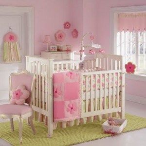 Habitaciones para bebes rosa y verde