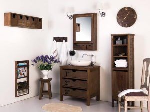 muebles para baño de madera maciza barugel azulay