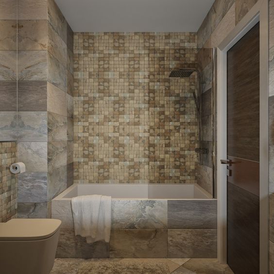 mosaicos de piedra natural para baño