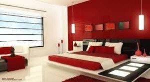 dormitorio matrimonial rojo