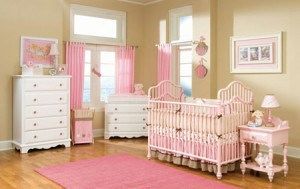 dormitorios para beba rosa y beig