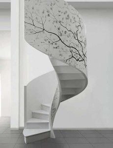 escalera caracol de diseño moderno