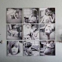 fotos blanco y negro en la pared