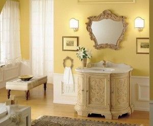 baños decorado con muebles y adornos de estilo clasico