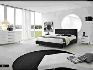 dormitorios blanco y negro
