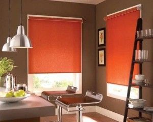 cortina roller naranja