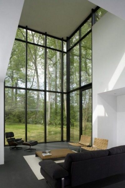 ventanales de acero para casas moderna