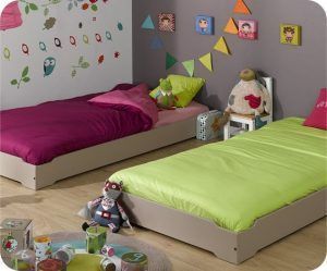 cama al raz del piso para chicos muebles montesori