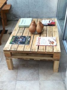 mesa ratona madera reciclada pallet