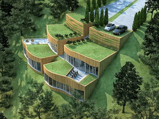 arquitectura sostenible techos verdes