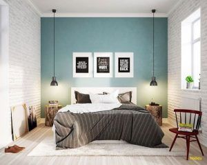 Colores de pared para dormitorio blanco y azul