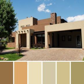 casa colores tierras suaves combinacion pintura exterior