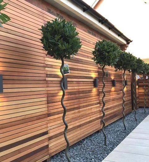 cercas de madera para patios modernos