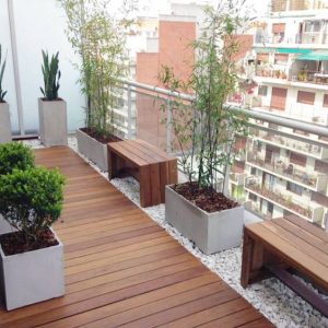 deck de madera para balcones moderno