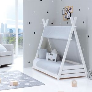 Cama estilo montessori para bebe minimalista y simple