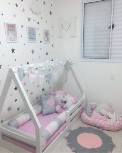 Cama estilo montessori para bebes niñas