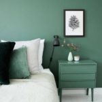 dormitorio moderno Verde azulado y blanco