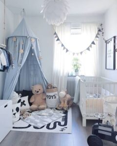 cuarto moderno para bebe varon
