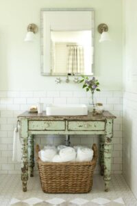 decoracion vintage para baño