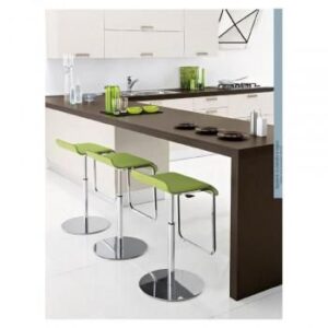 cocina con detalles verde lima