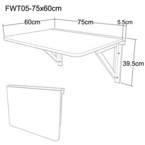 Medida para mesa o escritorio simple plegable de madera