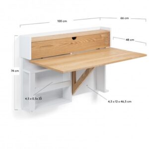 Modelo de escritorio rebatible con mueble moderno