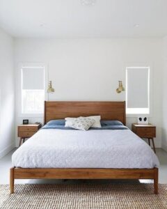 cama de madera retro moderna