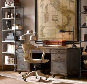 oficina elegante antigua estilo steampunk